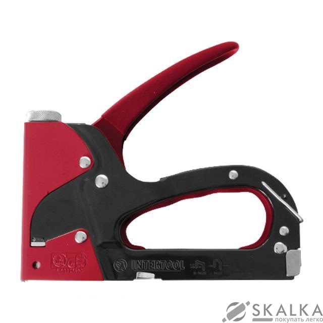 Механический скобозабивной пистолет Intertool 4в1 под скобу 11.3*1.20*4-14мм (RT-0202) На фото Механический скобозабивной пистолет Intertool 4в1 под скобу 11.3*1.20*4-14мм (RT-0202)