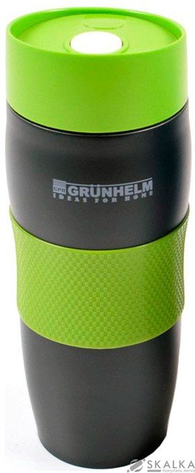 Термокружка Grunhelm 380 мл GTC106 зеленая (75549) На фото Термокружка Grunhelm 380 мл GTC106 зеленая (75549)