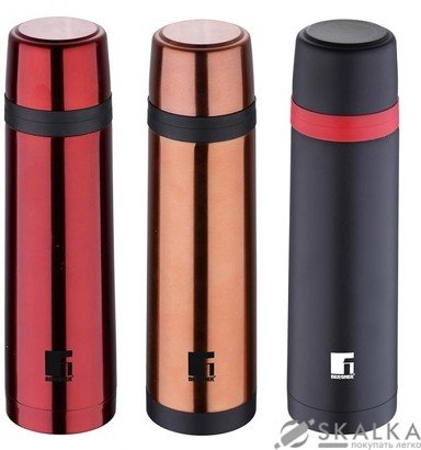 На фото Термос Bergner Travel Copper 1 л красный / медный / черный (BG-7582-AA)