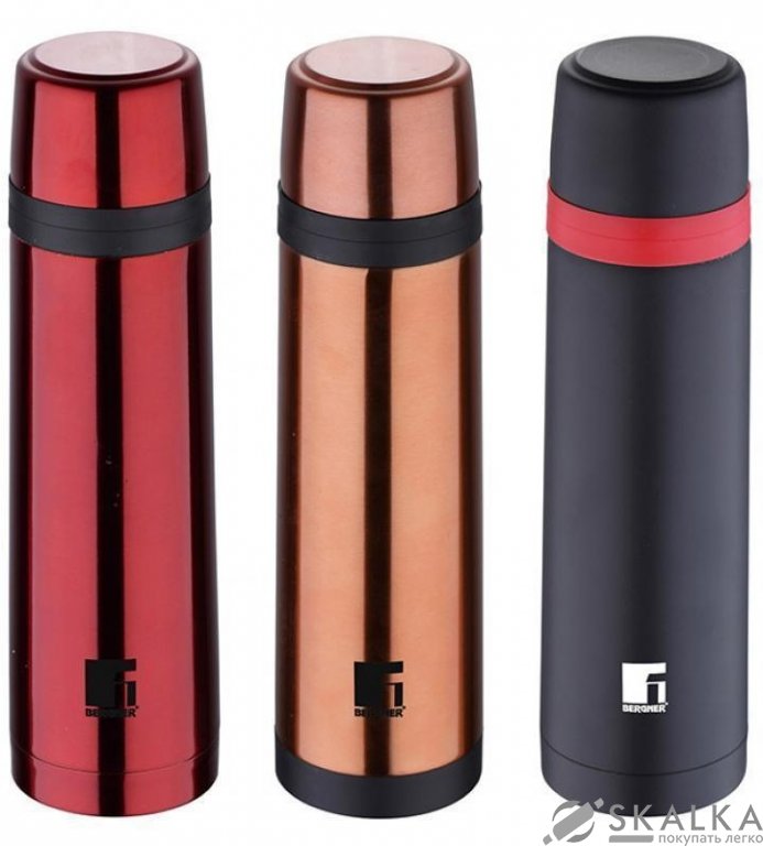 На фото Термос Bergner Travel Copper 0.5 л красный / медный / черный (BG-7580-AA)