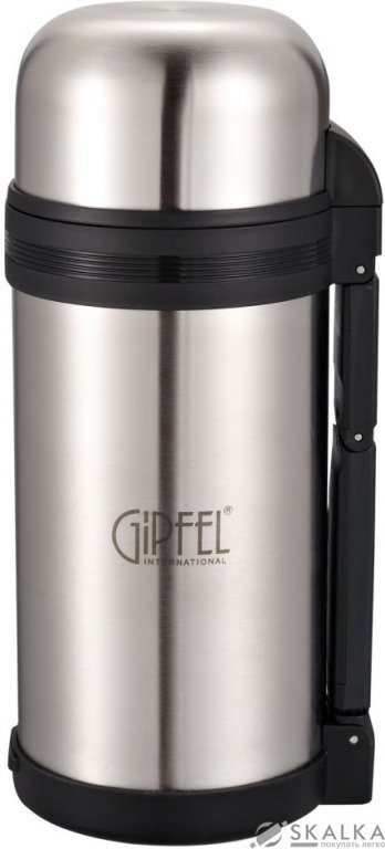 На фото Термос с двойными стенками Gipfel 1.2 л стальной (8259)