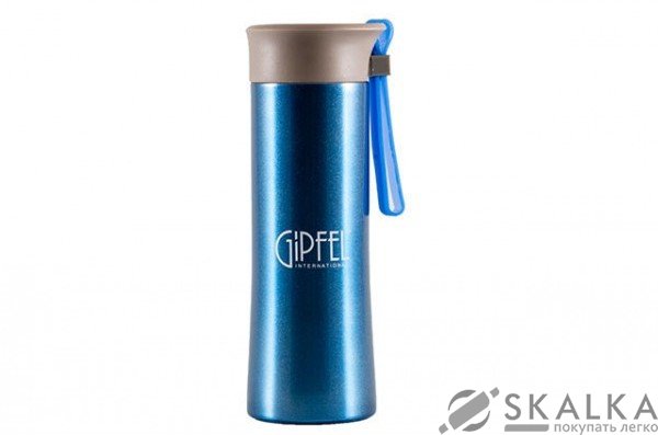 На фото Термос Gipfel Adell 0.35 л синий (8396)