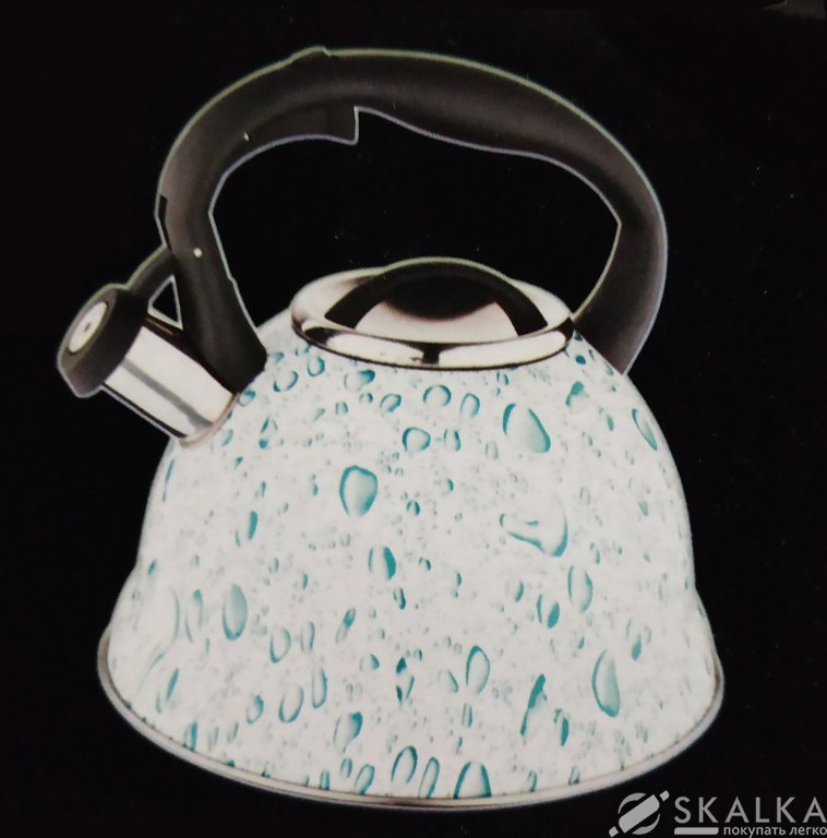 Чайник со свистком Edenberg 3 л (EB-1990 White) На фото Чайник со свистком Edenberg 3 л (EB-1990 White)