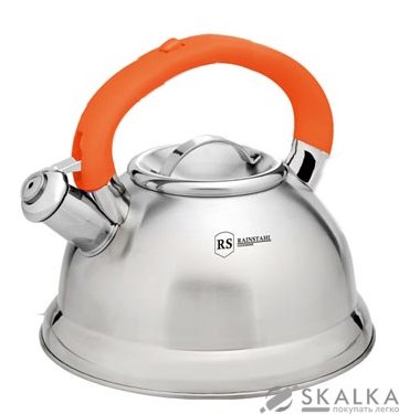 Чайник со свистком Rainstahl 3.2 л (RS 7623-32 Orange) На фото Чайник со свистком Rainstahl 3.2 л (RS 7623-32 Orange)