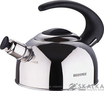 Чайник со свистком Bergner 2 л (BG-3747-MM) На фото Чайник со свистком Bergner 2 л (BG-3747-MM)