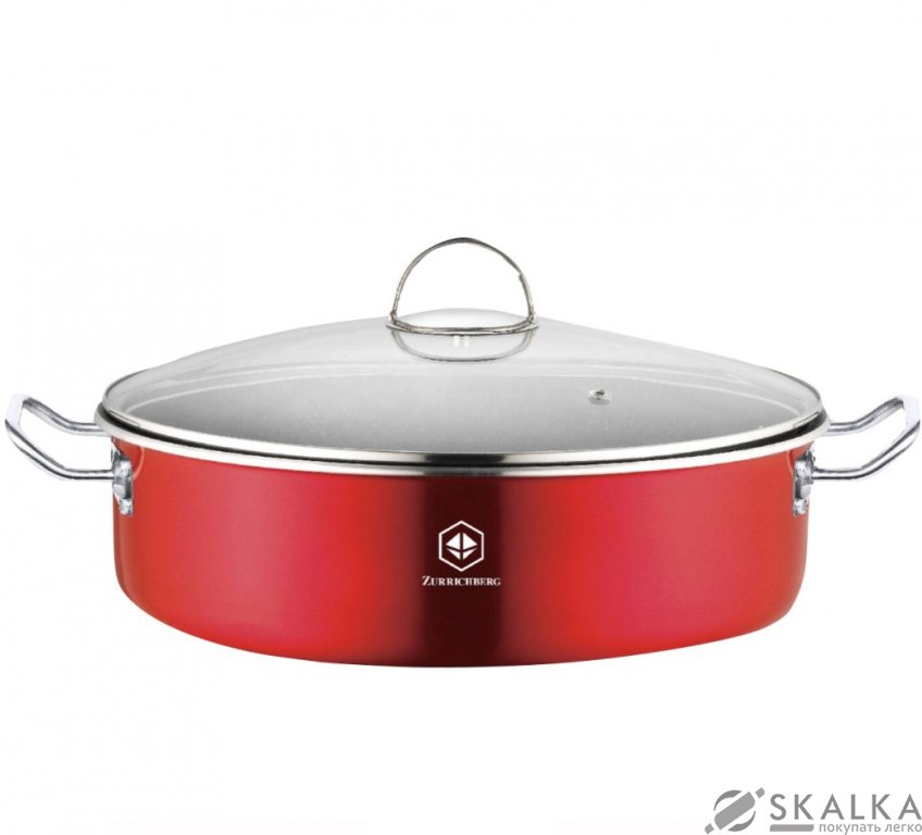 На фото Сотейник Zurrichberg 32 х 9 см 7.2 л с мраморным покрытием (ZBP-7122 Red)