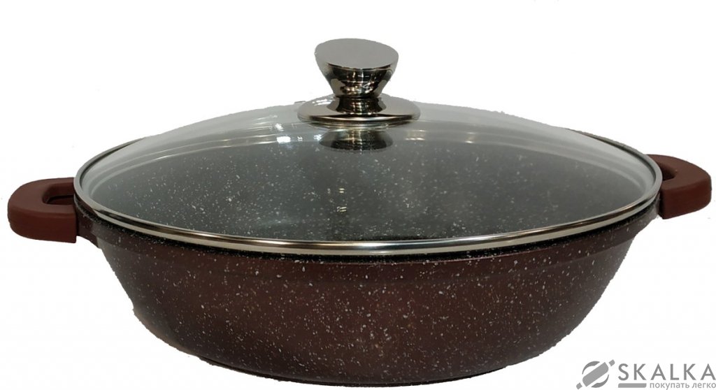 Сотейник Zurrichberg 28 х 7 см с мраморным покрытием (ZBP-7091 Burgundy) На фото Сотейник Zurrichberg 28 х 7 см с мраморным покрытием (ZBP-7091 Burgundy)
