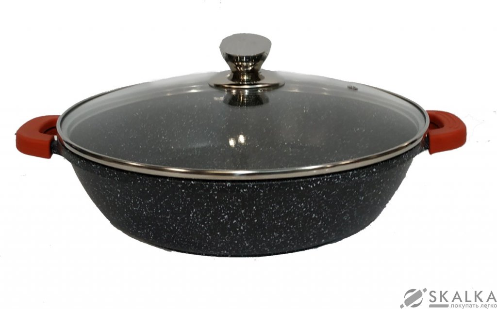 На фото Сотейник Zurrichberg 28 х 7 см с мраморным покрытием (ZBP-7091 Black)