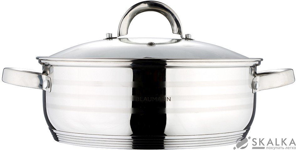 Сотейник с крышкой Blaumann 32 х 13 см 10 л (BL-1005) На фото Сотейник с крышкой Blaumann 32 х 13 см 10 л (BL-1005)