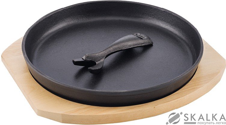 На фото Сковорода-гриль чугунная San Ignasio 25 см (SG-5851)