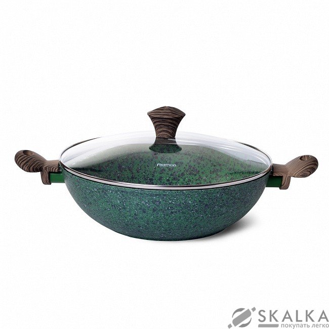 На фото Сковорода-вок Fissman MALACHITE 30 х 9 см (AL-4309.30)