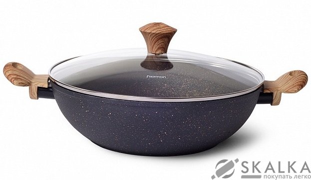 Сковорода-вок Fissman BLACK COSMIC 30 х 9 см (4349) На фото Сковорода-вок Fissman BLACK COSMIC 30 х 9 см (4349)