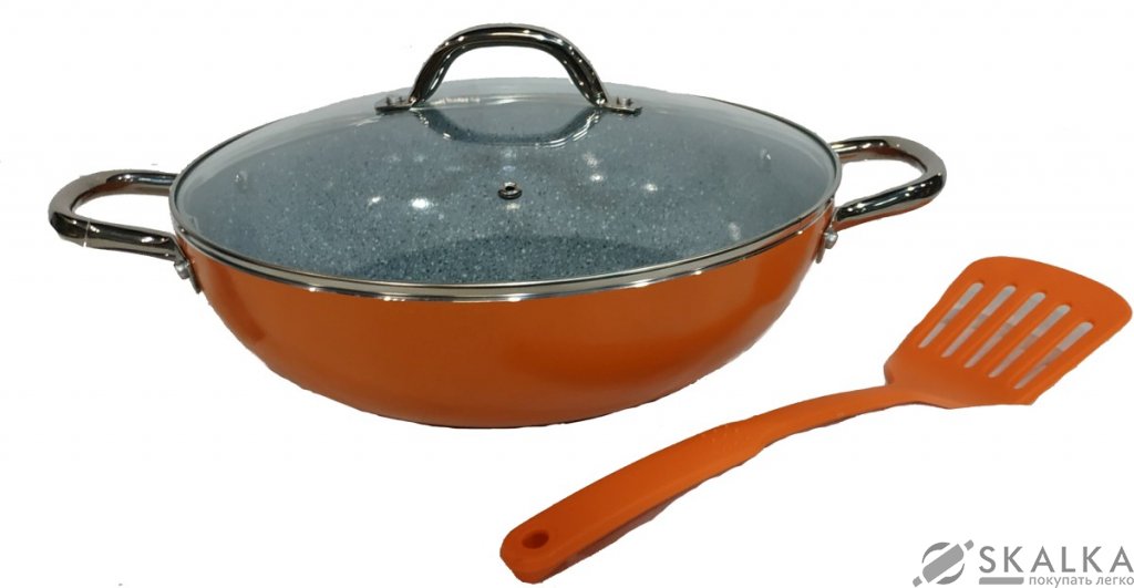 Сковорода-вок Bohmann 32 х 9 см с керамическим покрытием (BH 605-32 Orange) На фото Сковорода-вок Bohmann 32 х 9 см с керамическим покрытием (BH 605-32 Orange)