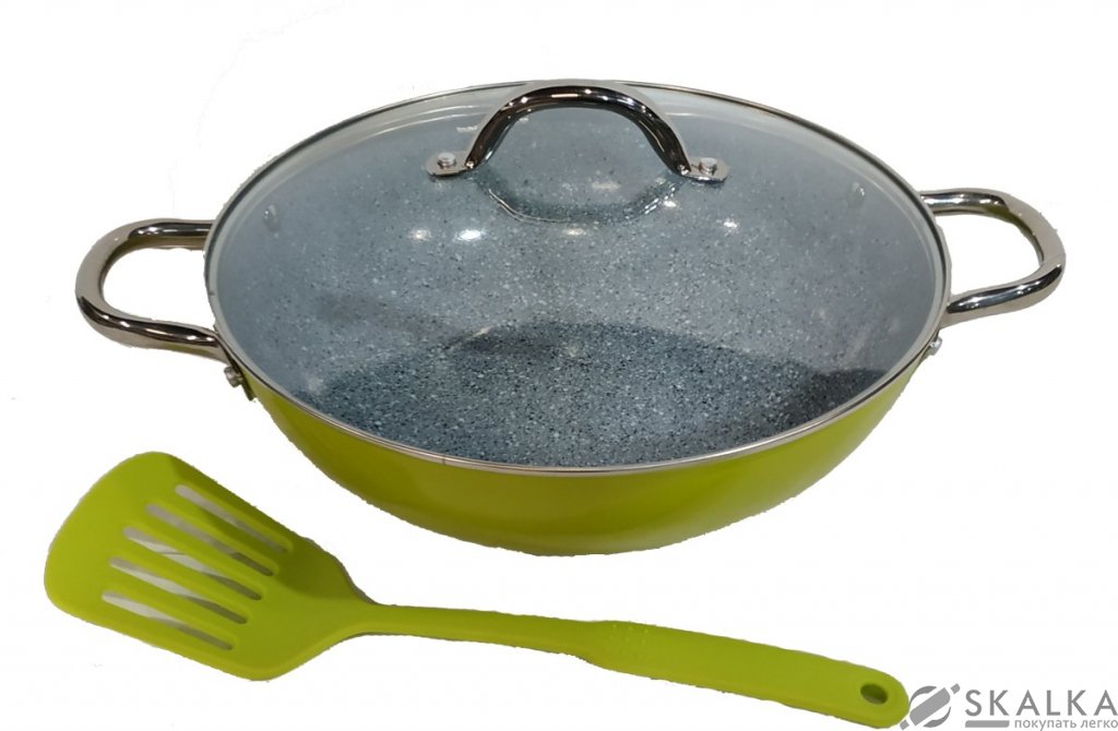 Сковорода-вок Bohmann 32 х 9 см с керамическим покрытием (BH 605-32 Green) На фото Сковорода-вок Bohmann 32 х 9 см с керамическим покрытием (BH 605-32 Green)