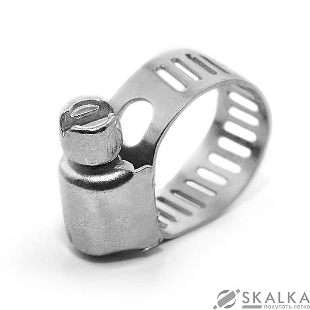 Хомут стальной Intertool оцинкованный 8мм D 6-16мм (TC-0006) На фото Хомут стальной Intertool оцинкованный 8мм D 6-16мм (TC-0006)