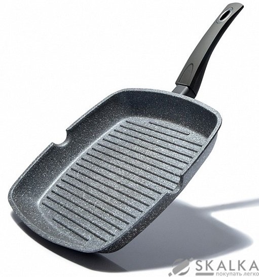 Сковорода гриль квадратная Fissman GREY STONE 28 см (4978) На фото Сковорода гриль квадратная Fissman GREY STONE 28 см (4978)