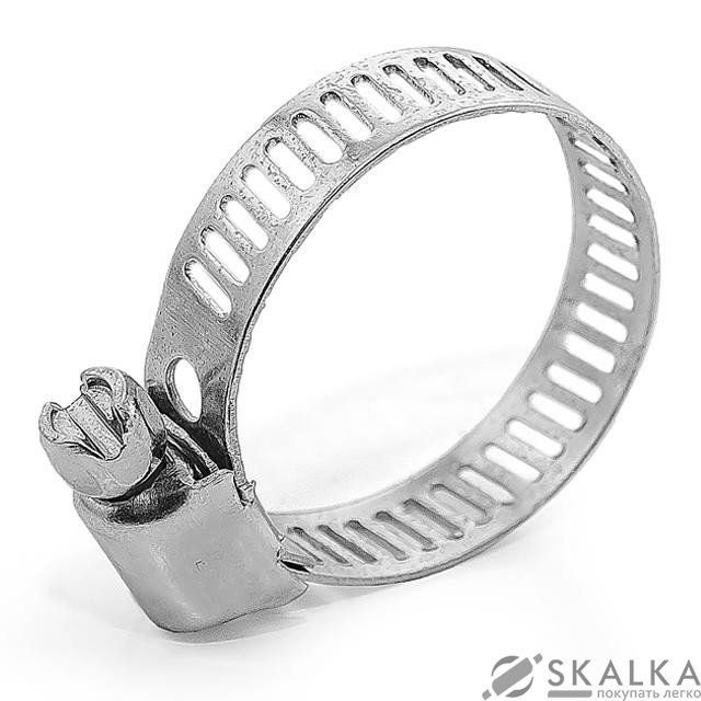 Хомут стальной Intertool оцинкованный 8мм D 14-27мм (TC-0014) На фото Хомут стальной Intertool оцинкованный 8мм D 14-27мм (TC-0014)