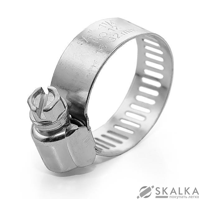 Хомут стальной Intertool оцинкованный 12,7мм D 18-32мм (TC-0118) На фото Хомут стальной Intertool оцинкованный 12,7мм D 18-32мм (TC-0118)