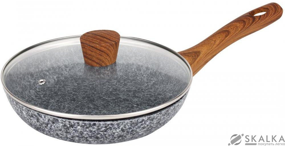 На фото Сковорода Maxmark 28 х 6 см с гранитным покрытием (MK-FP4528G)