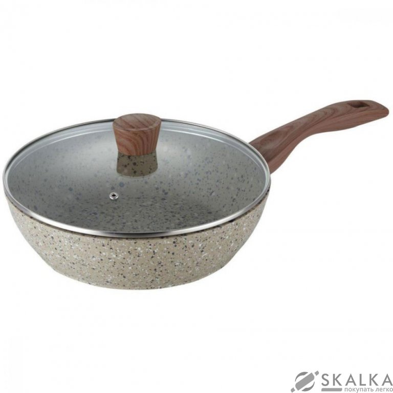 На фото Сковорода Maxmark 26 х 6.9 см с гранитным покрытием (MK-FP4826G)