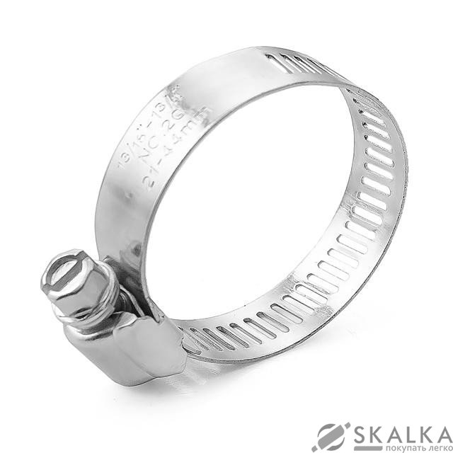 Хомут стальной Intertool оцинкованный 12,7мм D 21-44мм (TC-0122) На фото Хомут стальной Intertool оцинкованный 12,7мм D 21-44мм (TC-0122)