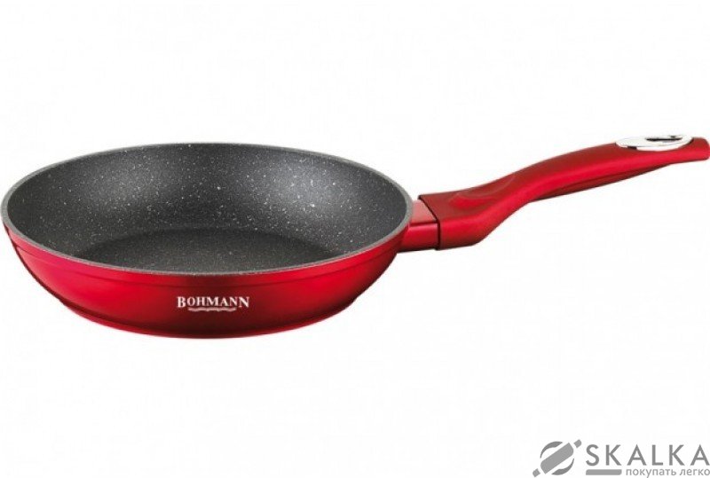 На фото Сковорода Bohmann 28 х 5.6 см с мраморным покрытием (BH 1005-28 MRB)