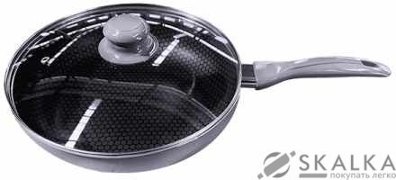 Сковорода Maestro Rainbow 24 см с крышкой (MR-1202-24New) На фото Сковорода Maestro Rainbow 24 см с крышкой (MR-1202-24New)