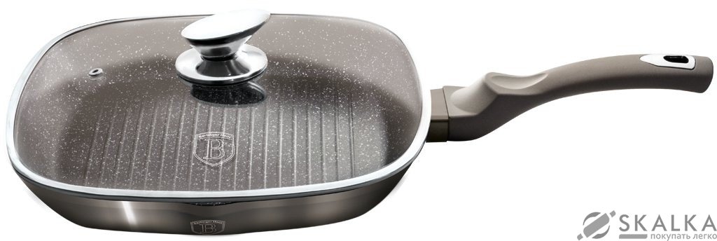 Сковорода-гриль Berlinger Haus Carbon Metallic Line 28 х 28 см (BH-1614N) На фото Сковорода-гриль Berlinger Haus Carbon Metallic Line 28 х 28 см (BH-1614N)