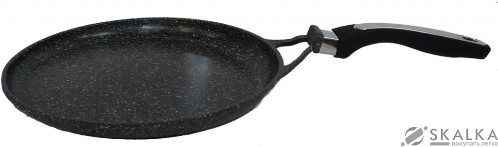 На фото Сковорода для блинов Zurrichberg 28 см с мраморным покрытием (ZBP-7101 Black)