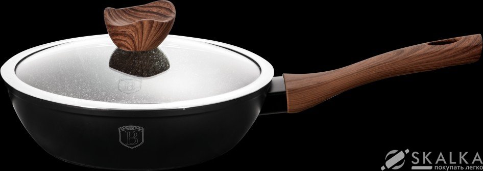 Сковорода глубокая Berlinger Haus Ebony Rosewood Line 24 см (BH-1718) На фото Сковорода глубокая Berlinger Haus Ebony Rosewood Line 24 см (BH-1718)