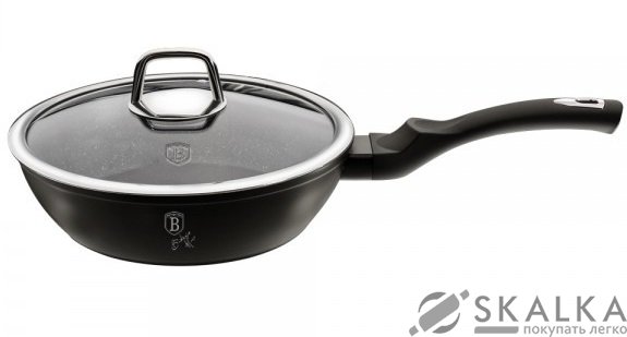 На фото Сковорода глубокая Berlinger Haus Black Silver Collection 24 см (BH-1853)