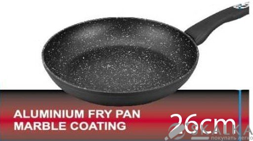 Сковорода Bohmann 26 см с мраморным покрытием (1007-26 ВН) На фото Сковорода Bohmann 26 см с мраморным покрытием (1007-26 ВН)