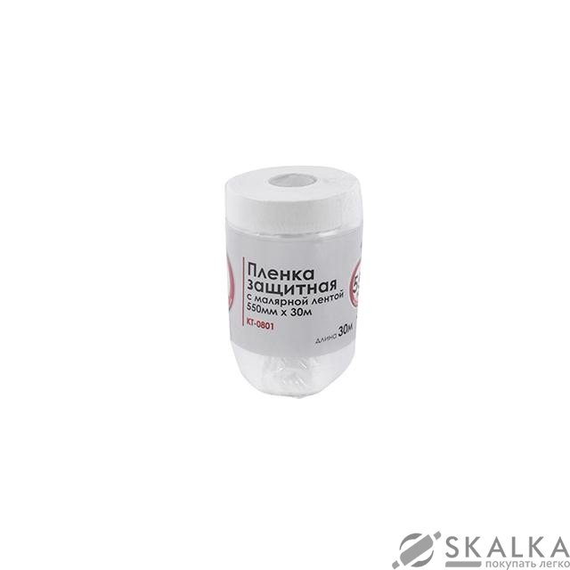 На фото Пленка защитная Intertool с малярной лентой 550мм*30м (KT-0801)