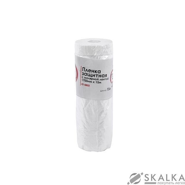 На фото Пленка защитная Intertool с малярной лентой 1700мм*15м (KT-0803)