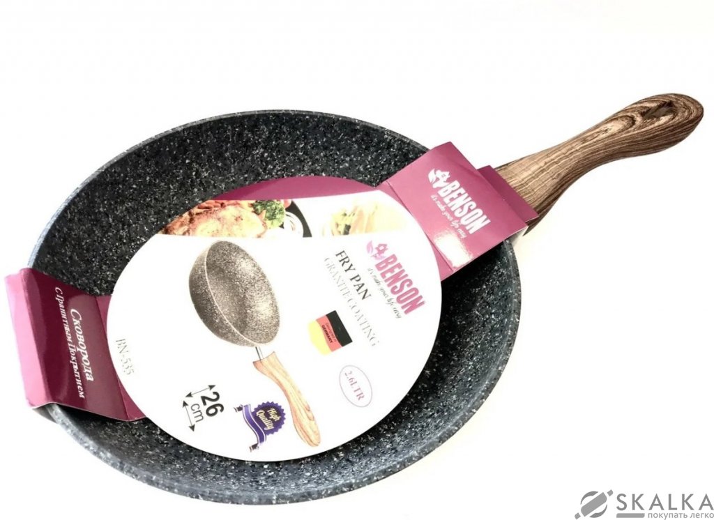 Сковорода Benson 26 см с гранитным покрытием (BN-535) На фото Сковорода Benson 26 см с гранитным покрытием (BN-535)