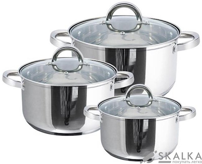 Набор кастрюль из нержавеющей стали Gusto Solo Set 3 предметов (GT-1300-06/2) На фото Набор кастрюль из нержавеющей стали Gusto Solo Set 3 предметов (GT-1300-06/2)