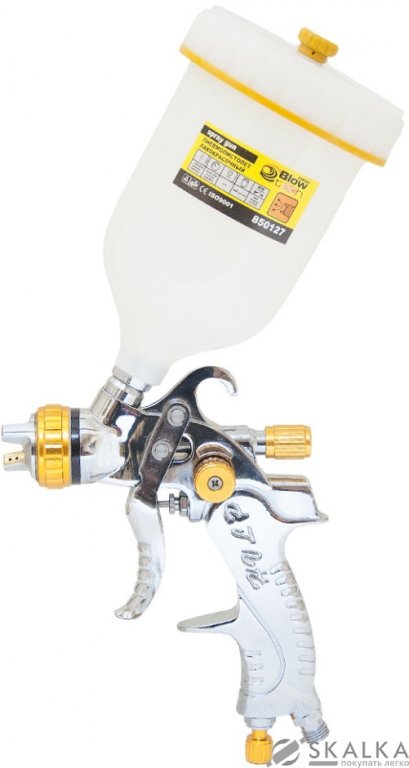 На фото Краскораспылитель Sigma HVLP 1.4мм 170-285л/мин 2-3бар в/б 600мл (пласт) Refine (6812261)