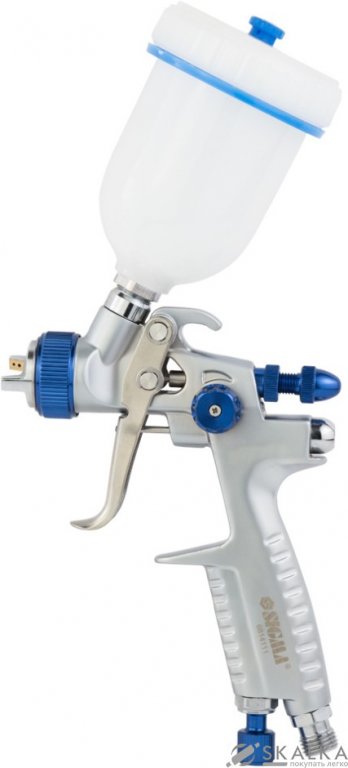 На фото Краскораспылитель Refine LVMP 0.8мм 60-170л/мин 1.5-2бар (для левой руки) в/б 100мл (пласт) (6814111