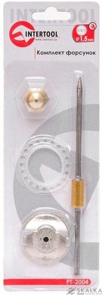 На фото Комплект форсунки Intertool 1.5 мм для краскопульта HP РТ-0204,PT-0205,PT-0210,PT-0211 (PT-2004)