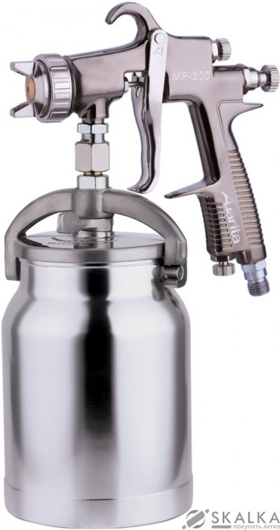 На фото Краскопульт пневматический Auarita HVLP 1.4 мм 110-170 л/мин 2.5 Бар 1000 мл (MP-200-1.4)