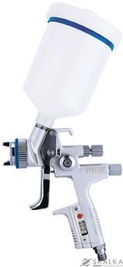На фото Краскопульт пневматический цифровой Italco LVMP 1.3 мм 170-280 л/мин 2 Бар 600 мл (H-5000-Digital-1.