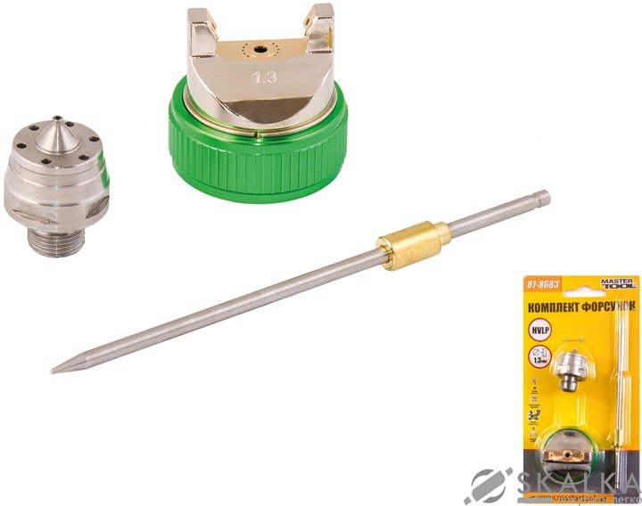 На фото Комплект форсунок Mastertool 1.3 мм к HVLP (81-8683)