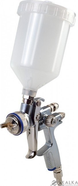 На фото Пневмопистолет лакокрасочный Miol с верхним баком LVLP 1.3 мм 600мл Max 2.5бар литой корпус (362107)