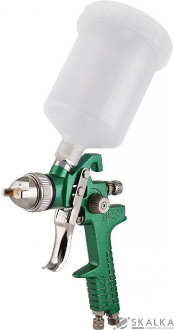 Пневмопистолет лакокрасочный Miol с верхним баком 1.3 мм (80-824) На фото Пневмопистолет лакокрасочный Miol с верхним баком 1.3 мм (80-824)