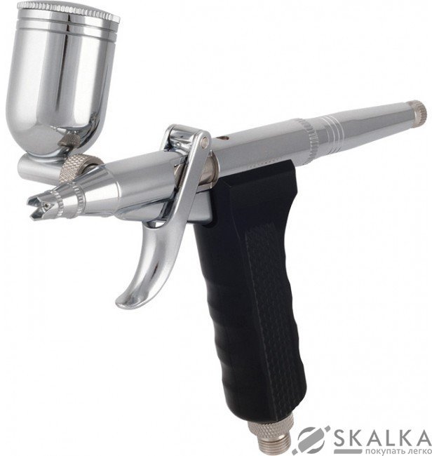 На фото Аэрограф профессиональный пистолетного типа Miol 0.3 мм два бачка PREMIUM (80-898)