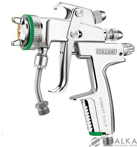 На фото Краскопульт пневматический Italco HVLP 1.8 мм для работы с красконагнетательными баками (H-3000-PT-1