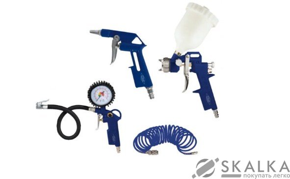 На фото Набор пневмоинструмента Werk KIT-4G 4 шт (70843)