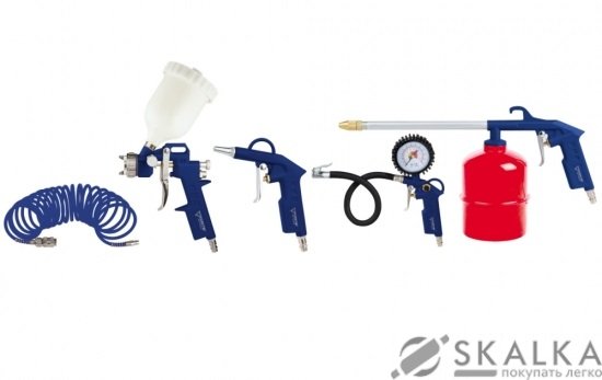 Набор пневмоинструмента Werk KIT-5G-gravity 5 шт (71053) На фото Набор пневмоинструмента Werk KIT-5G-gravity 5 шт (71053)