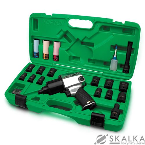 На фото Набор пневмоинструмента 1/2" 27ед KAAA1640 (GDAI2701)