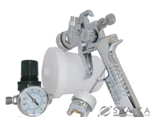 Набор покрасочный пневматический Auarita H-827 HVLP 1.4 и 1.7 мм с регулятором воздуха (KIT-H-827-1. На фото Набор покрасочный пневматический Auarita H-827 HVLP 1.4 и 1.7 мм с регулятором воздуха (KIT-H-827-1.